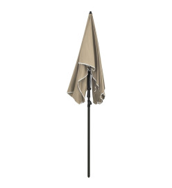 Parasol de jardin avec mât 200x130 cm Taupe