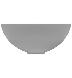 Lavabo rond de luxe de salle Gris clair mat 32,5x14cm Céramique