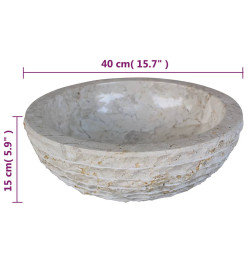 Lavabo Marbre 40 cm Crème