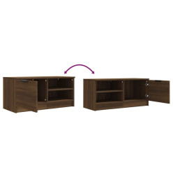 Meuble TV Chêne marron 80x35x36,5 cm Bois d'ingénierie