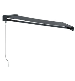 Auvent rétractable anthracite 3x2,5 m tissu et aluminium