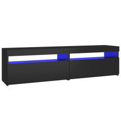 Meubles TV 2 pcs avec lumières LED Noir 75x35x40 cm