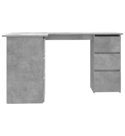 Bureau d'angle Gris béton 145x100x76 cm Aggloméré