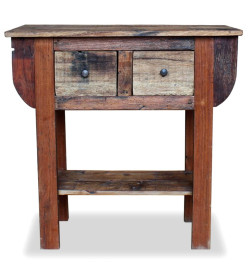 Table console Bois de récupération massif 80 x 35 x 80 cm