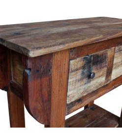 Table console Bois de récupération massif 80 x 35 x 80 cm