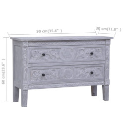 Buffet avec 2 tiroirs 90x30x60 cm Bois d'acajou massif