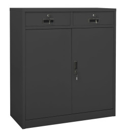 Armoire de bureau Anthracite 90x40x102 cm Acier