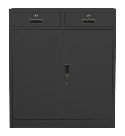 Armoire de bureau Anthracite 90x40x102 cm Acier