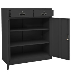 Armoire de bureau Anthracite 90x40x102 cm Acier