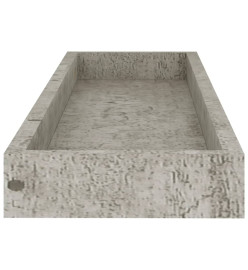 Étagères murales Loggia 4 pcs Gris béton 60x15x4 cm MDF