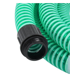 Tuyau d'aspiration avec raccords en laiton vert 1,1" 7 m PVC