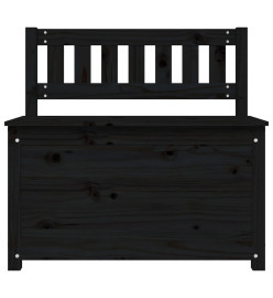 Banc Noir 80x41x77 cm Bois de pin massif