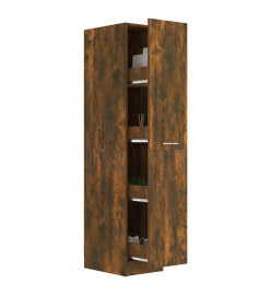 Armoire apothicaire Chêne fumé 30x42,5x150 cm Bois d'ingénierie