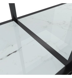 Table console Blanc 220x35x75,5 cm Verre trempé