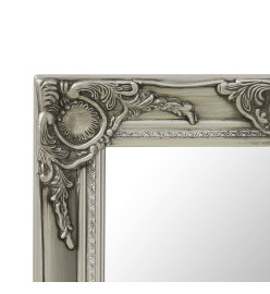 Miroir mural style baroque 50x50 cm Argenté