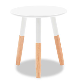 Ensemble de tables d'appoint 2 pcs Bois de pin massif Blanc