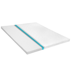 Sur-matelas 140 x 200 cm Mousse froide Profil d'œuf 6 cm