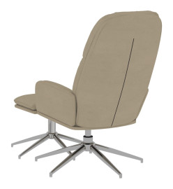 Chaise de relaxation avec tabouret Gris clair Similicuir daim