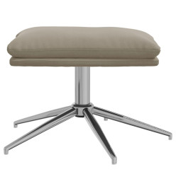 Chaise de relaxation avec tabouret Gris clair Similicuir daim