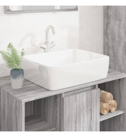 Lavabo blanc 48x37x13 cm céramique rectangle