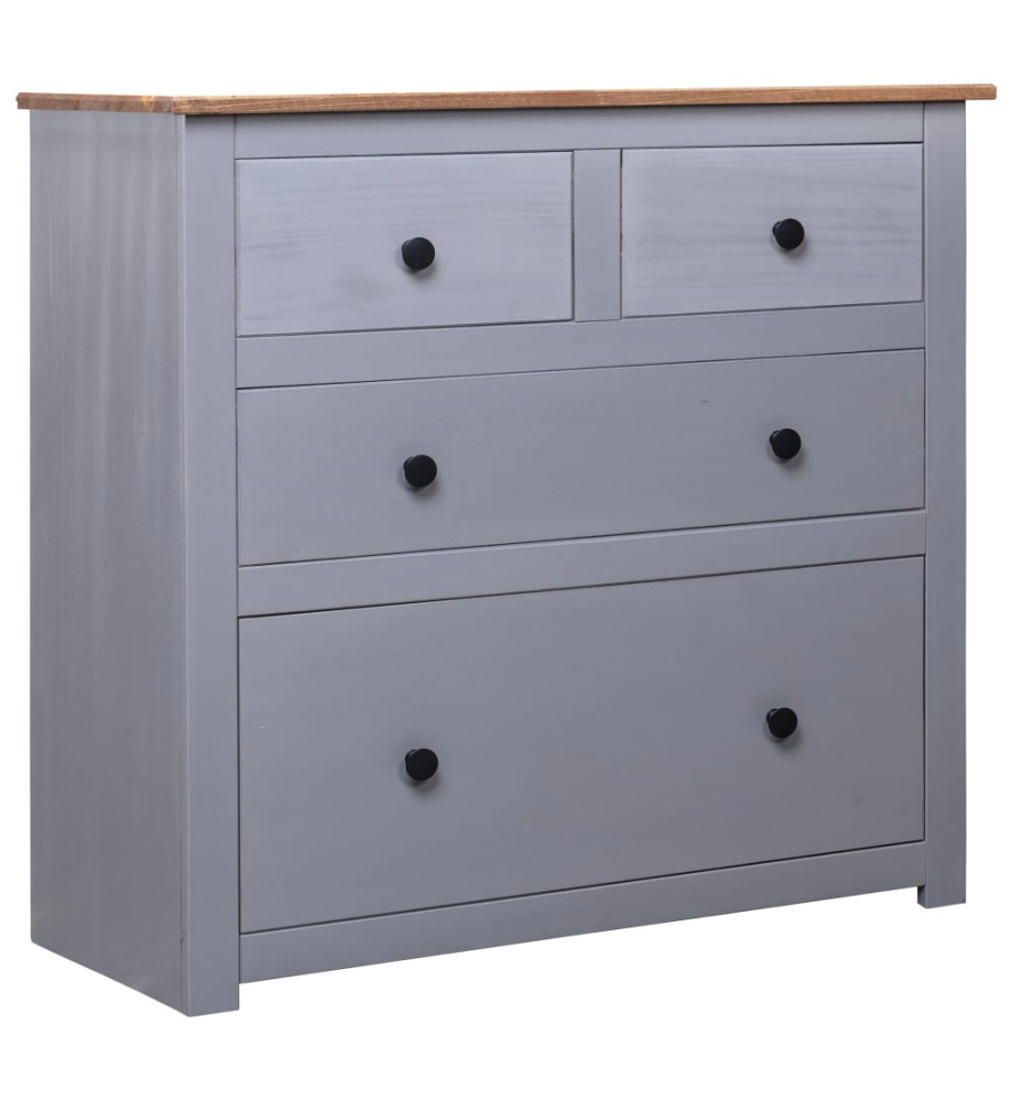 Buffet Gris 80x40x83 cm Pin Gamme Panama