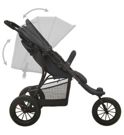 Poussette pour bébé Anthracite Acier