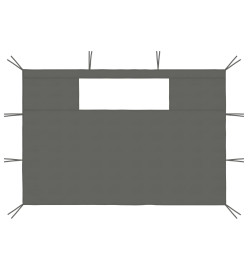 Parois latérales de belvédère avec fenêtres 2 pcs Anthracite