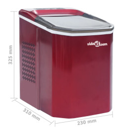 Appareil à glaçons Rouge 1,4 L 15 kg / 24 h