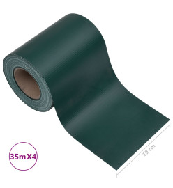 Écrans d'intimité de jardin 4 pcs PVC 35x0,19 m Vert mat