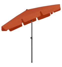 Parasol de plage Terre cuite 200x125 cm