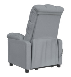 Fauteuil de massage inclinable Gris clair Tissu