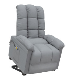 Fauteuil de massage inclinable Gris clair Tissu