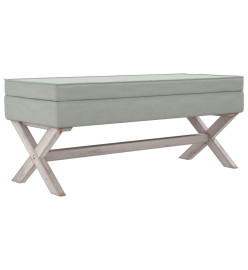 Tabouret de rangement Gris clair 110x45x49 cm Velours