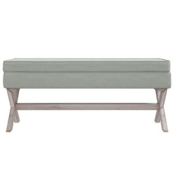 Tabouret de rangement Gris clair 110x45x49 cm Velours