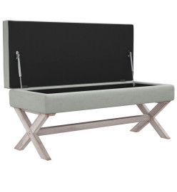 Tabouret de rangement Gris clair 110x45x49 cm Velours