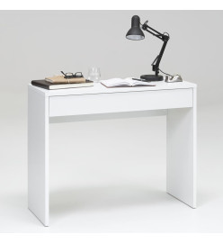 FMD Bureau avec tiroir large 100 x 40 x 80 cm Blanc