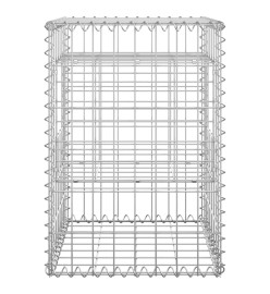 Poteaux à panier de gabion 2 pcs 40x40x60 cm Fer