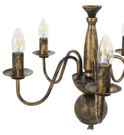 Lustre Noir antique 5 ampoules E14