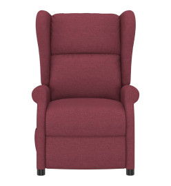 Fauteuil de massage électrique à oreilles rouge bordeaux tissu