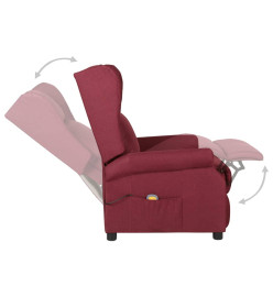 Fauteuil de massage Rouge bordeaux Tissu