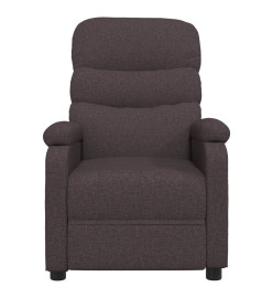 Fauteuil électrique de massage Marron foncé Tissu