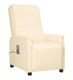 Fauteuil de massage Crème Similicuir