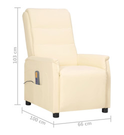 Fauteuil de massage Crème Similicuir