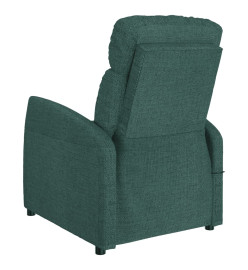 Fauteuil électrique de massage Vert foncé Tissu