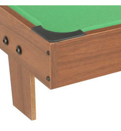 Mini table de billard 3 pieds 92x52x19 cm Marron et vert