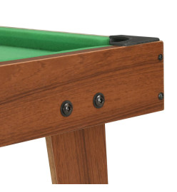 Mini table de billard 3 pieds 92x52x19 cm Marron et vert