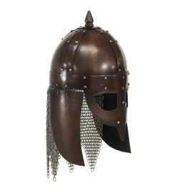 Casque de guerrier viking antique pour GN Cuivre Acier