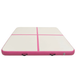 Tapis gonflable de gymnastique avec pompe 200x200x10cm PVC Rose