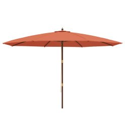 Parasol de jardin avec mât en bois terre cuite 400x273 cm