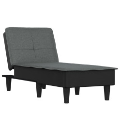 Chaise longue gris foncé tissu